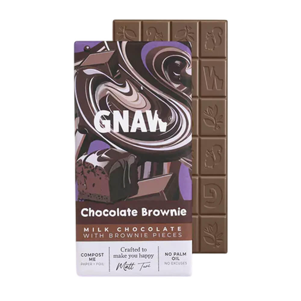 Gnaw Chocolate Brownie Milk Chocolate Bar 80g